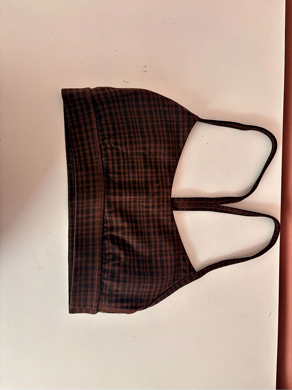 lululemon Plaid Face Mask in Brown Size Small Like New